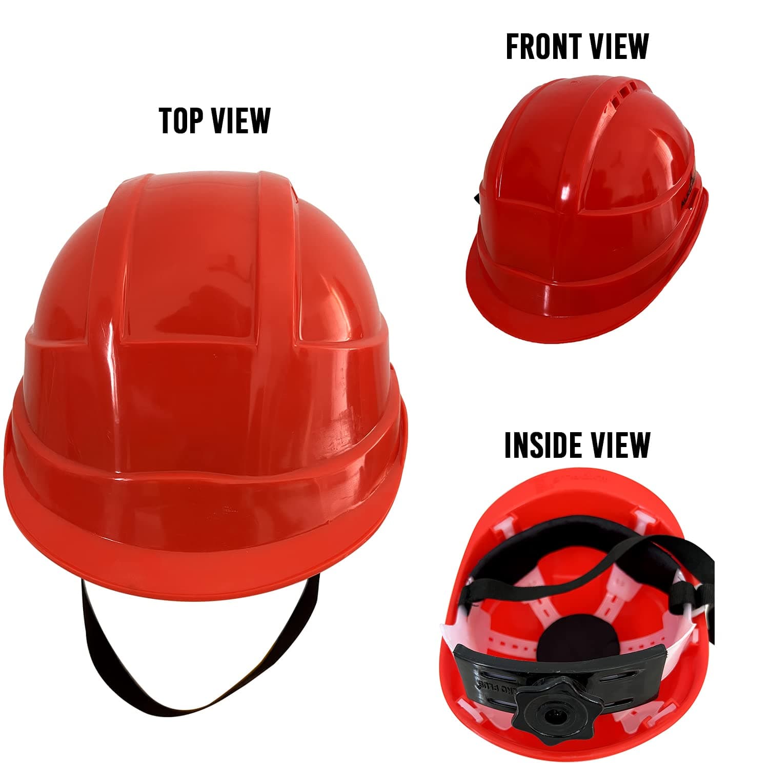LADWA Red Heavy Duty Safety Director Helmet Head Protection for Outdoor Work Head Safety Hat with ISI Mark (Pack of 1) view 4