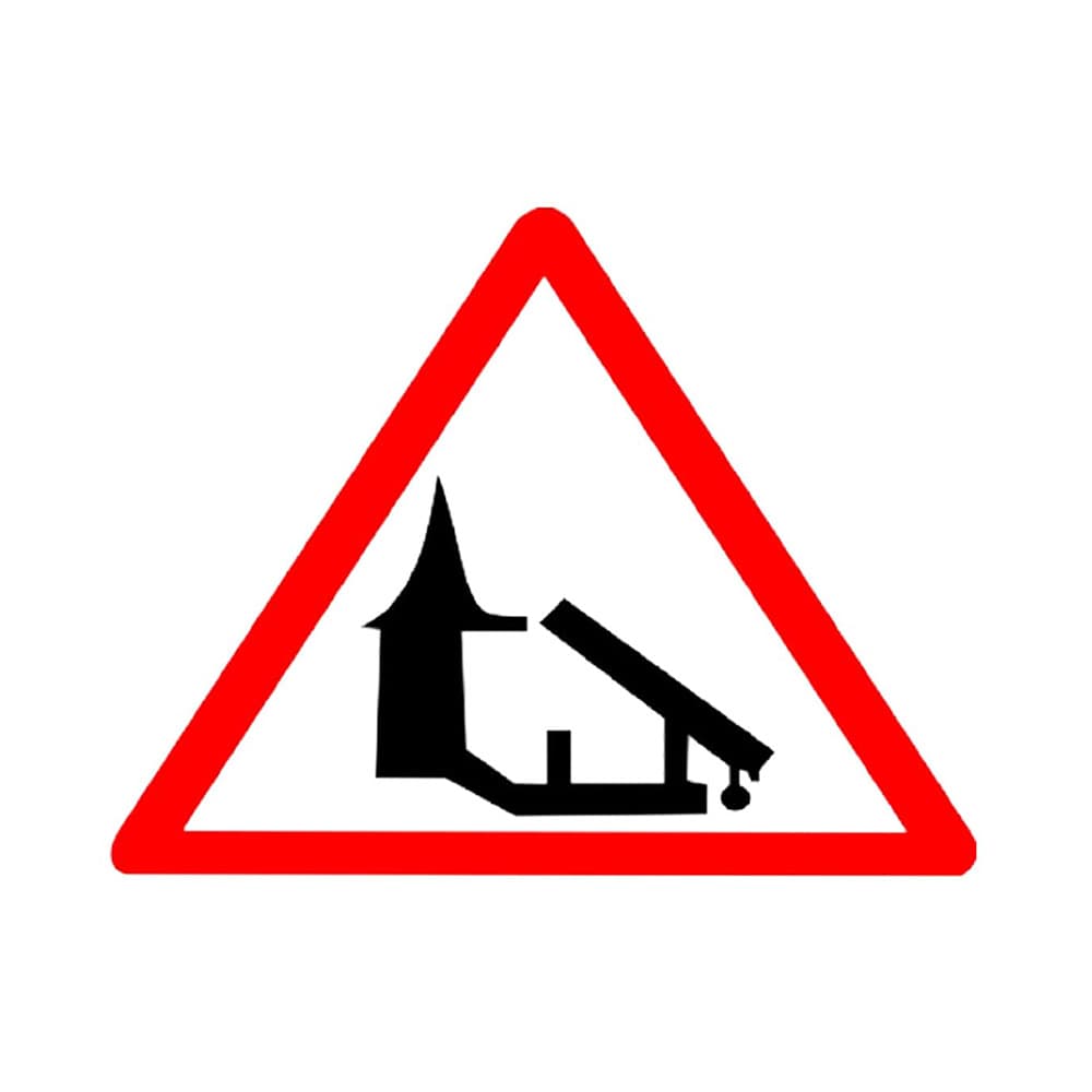 LADWA Triangle Signage 600mm - Barrier Ahead