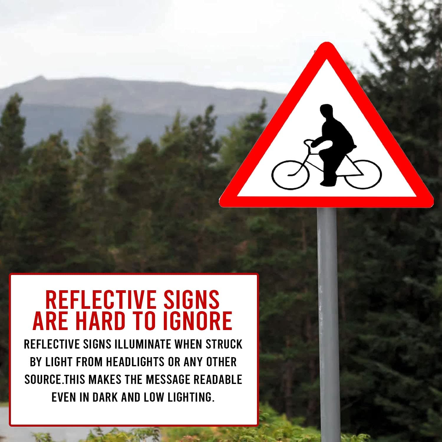 LADWA Triangle Signage 600mm - Cycle Crossing view 5