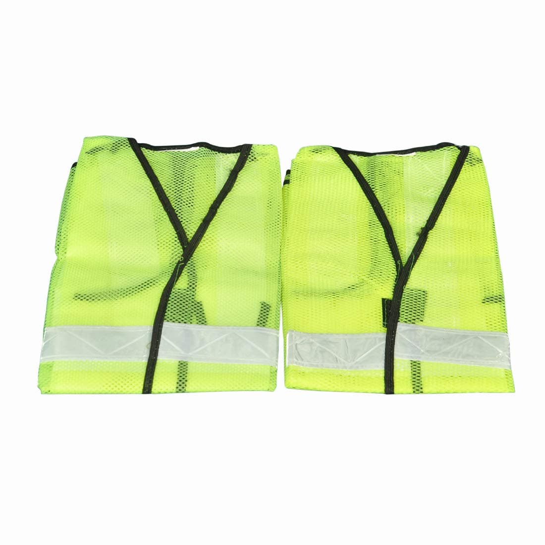 Ladwa 2 Pcs Reflective PVC Stripes Safety Jacket for Road Safety Work Wear for Men Women (Green, Set of 2) view 3
