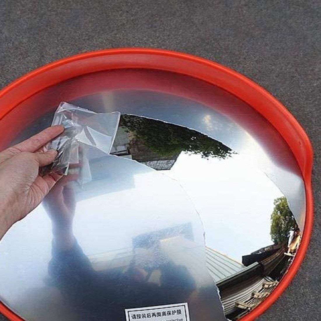 LADWA 4 Pcs Unbreakable 24 Inch/600mm Diameter Wide Angle Convex Mirror/Security Mirror/Traffic Mirror for Road Safety with Installation Kit & Adjustable Fixing Bracket (Nuts & Bolts, Pack of 4) view 5