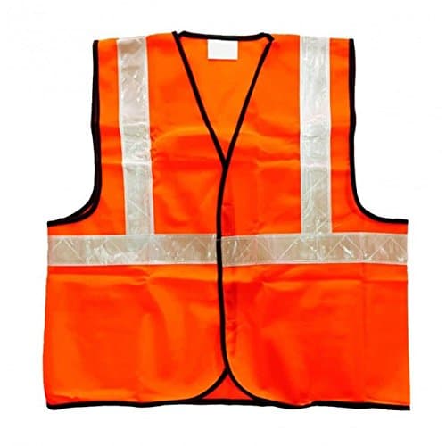 LADWA Orange Work Wear Reflective Strips Jacket with High Visibility Safety
