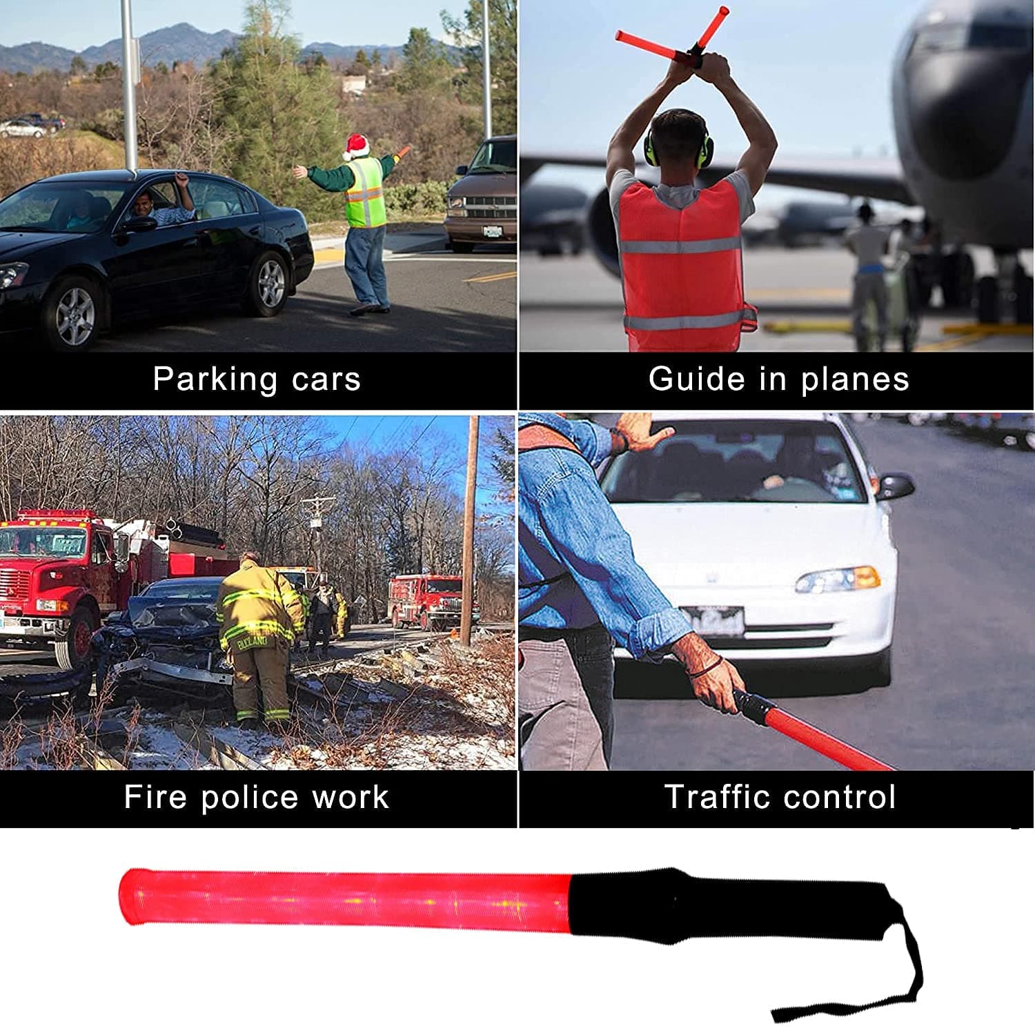 LADWA Non-Rechargeable Baton for Outdoor Safety Traffic Signal Warning Light Stick Baton for Parking Guides and Multipurpose (Lenght - 20 Inch) (Pack of 5) view 4
