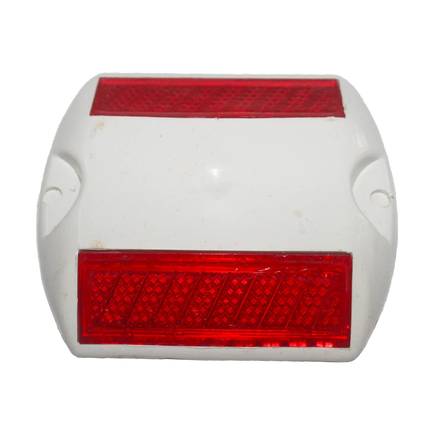 LADWA Road Reflectors Street Pavement & Asphalt Stud Markers | Great Reflecting for Speed Bumps, Sidewalks, Pedestrian Crossings, Freeways & Driveways | Industrial Grade (White) Pack of 1