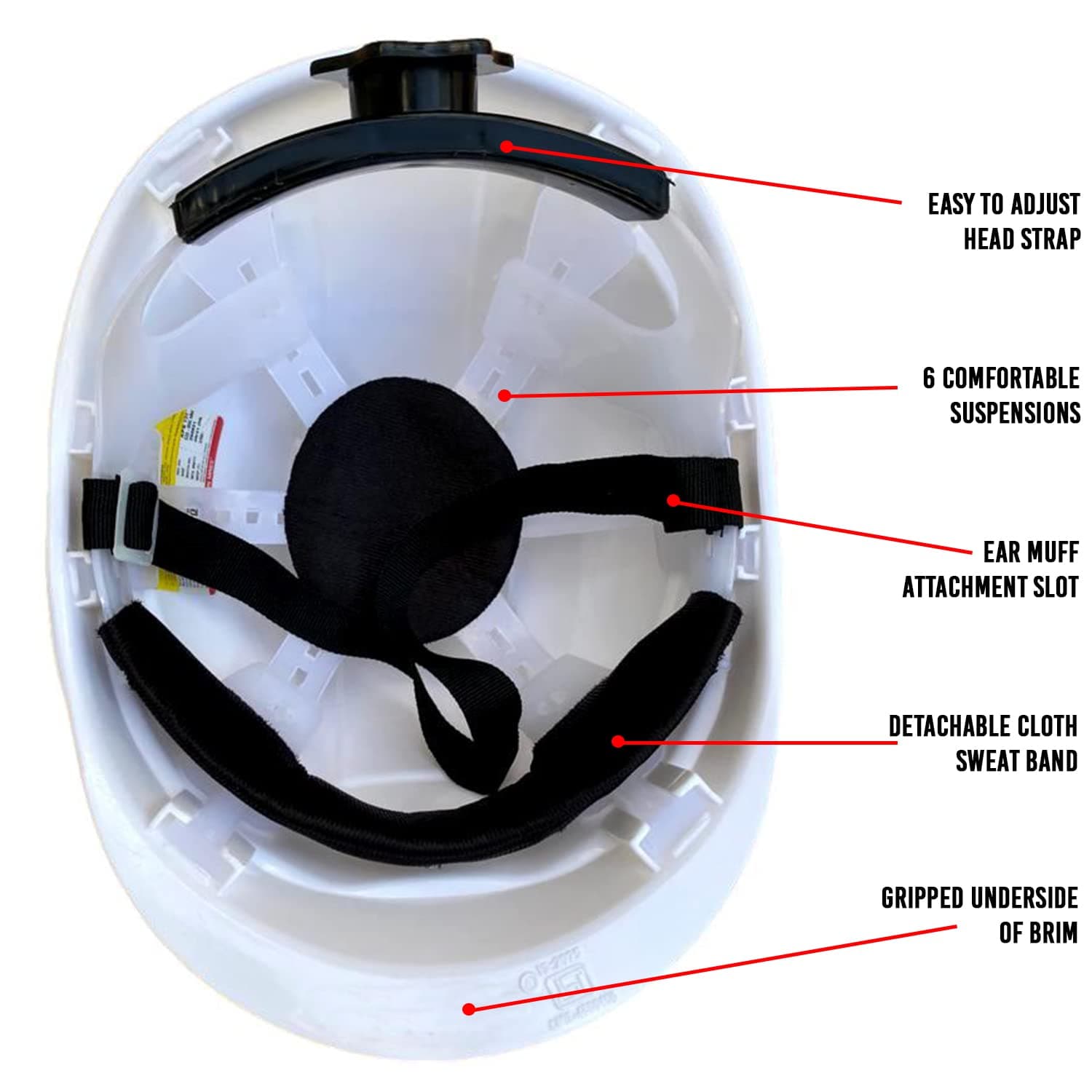 LADWA White Heavy Duty Safety Director Helmet Head Protection for Outdoor Work Head Safety Hat with ISI Mark (Pack of 1) view 3