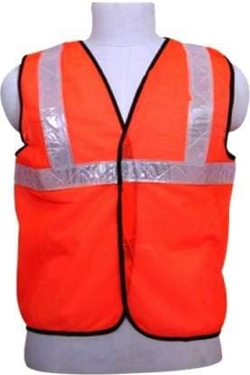 LADWA Orange Work Wear Reflective Strips Jacket with High Visibility Safety view 2