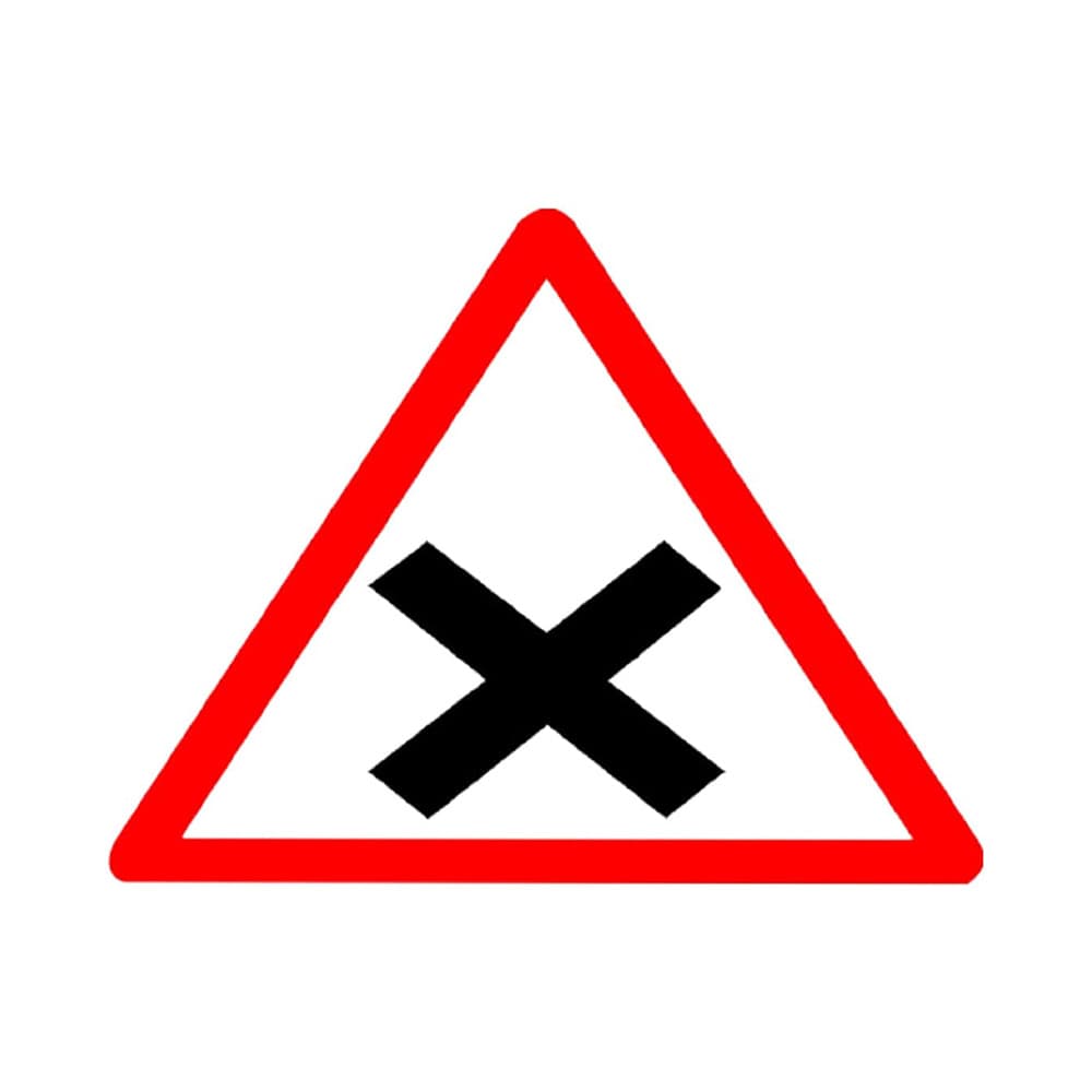 LADWA Triangle Signage 600mm - Cross Road