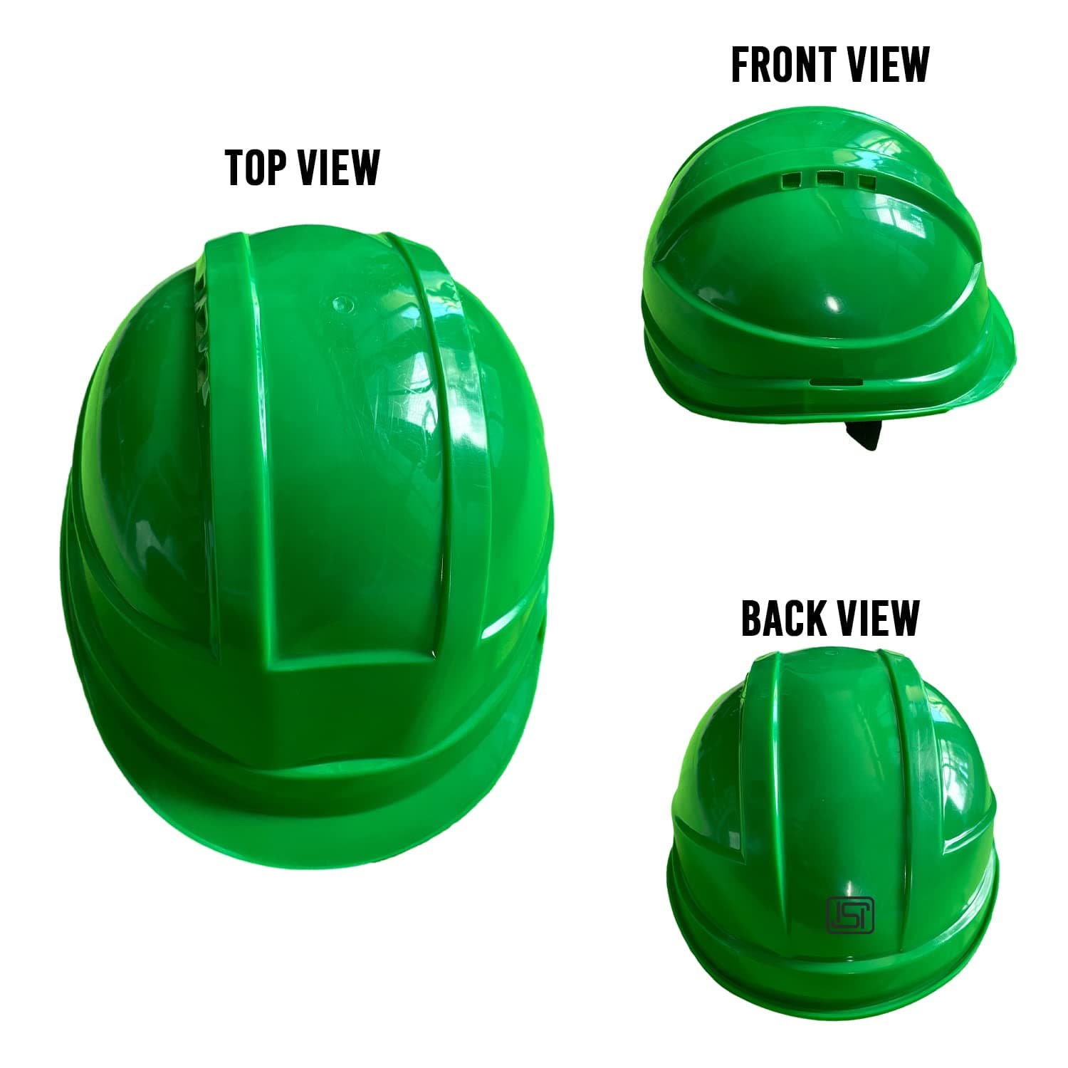 LADWA Green Heavy Duty Safety Director Helmet Head Protection for Outdoor Work Head Safety Hat with ISI Mark (Pack of 1) view 2