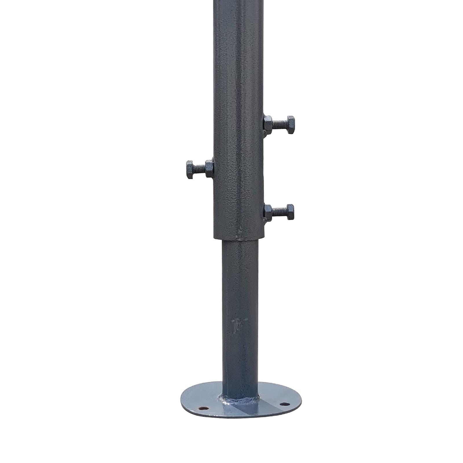 Ladwa Height Adjustable Grouting (Anchor Bolting) Grey Pole For Safety 18Inch, 24Inch Convex Mirror & Road/Other Signboards view 4