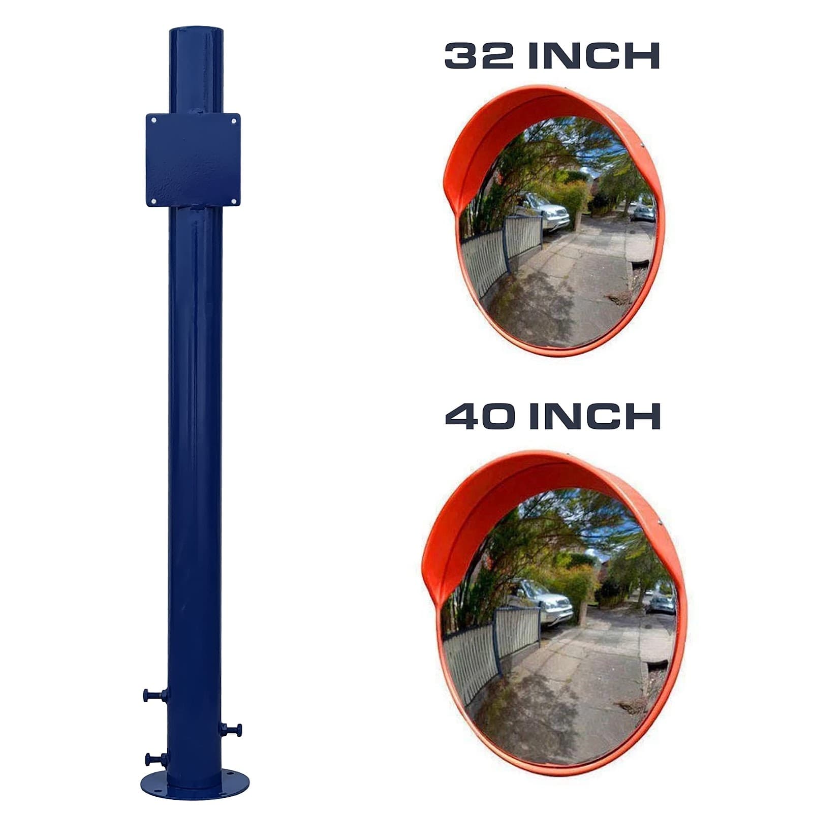 Ladwa Height Adjustable Grouting (Anchor Bolting) Blue Pole For Safety 32Inch, 40Inch Convex Mirror & Road/Other Signboards view 2