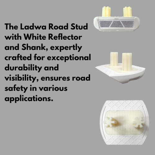 High-Quality Ladwa Road Stud with White Reflector and Shank - P-1 Ensuring Safety and Visibility view 3