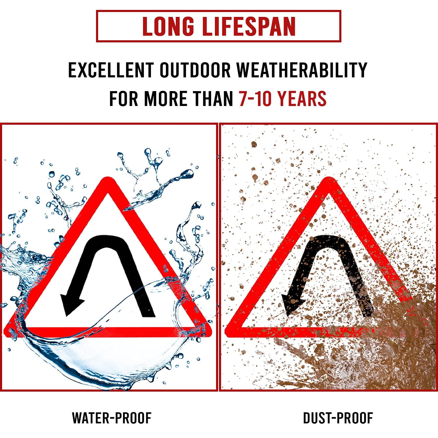 LADWA Triangle Signage 600mm - Left Hair Pin Bend view 3