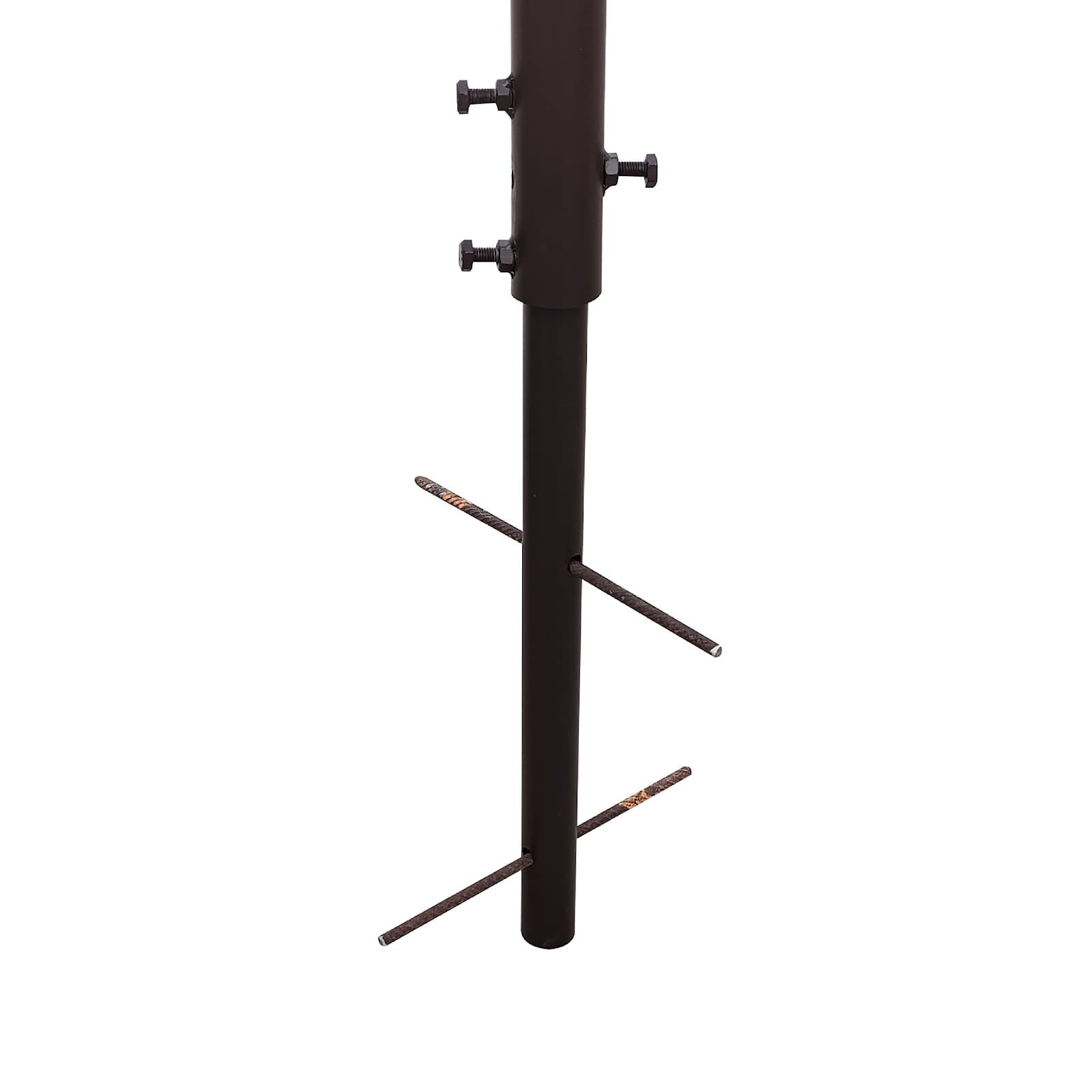 Ladwa Height Adjustable Concreting (Cement/Jelly Mix) Brown Pole For Safety 18Inch, 24Inch Convex Mirror & Road/Other Signboards(Pack of 2) view 4