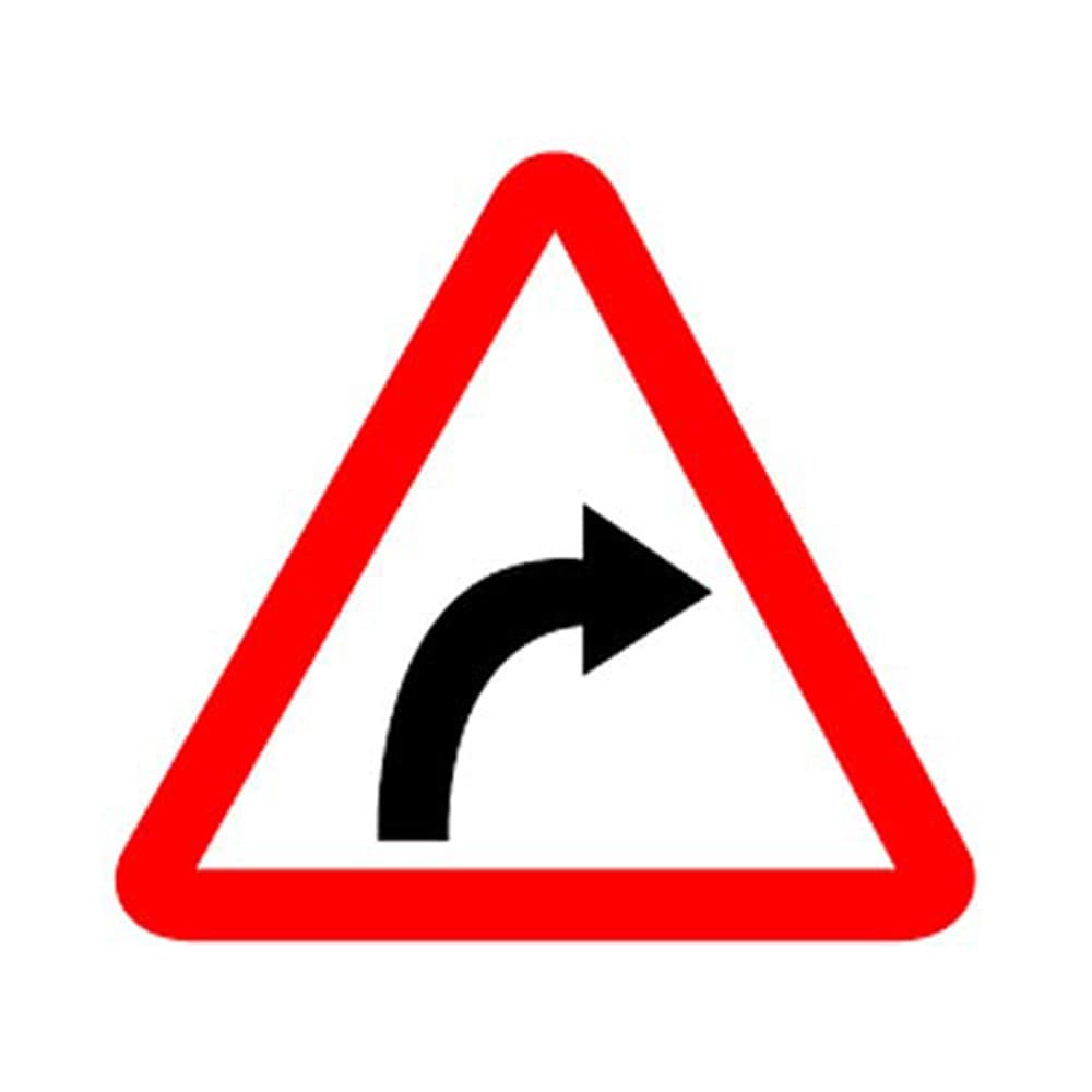 LADWA Triangle Signage 600mm - Right Hand Curve