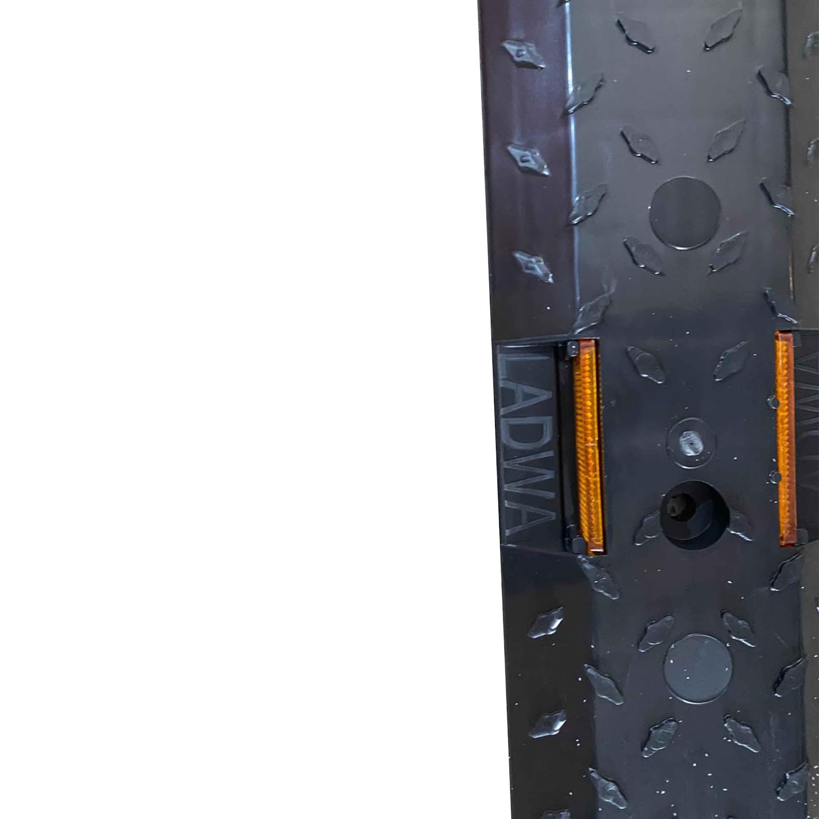 LADWA Plastic Rumblers with Reflector – Heavy-Duty Interlocking Speed Bump, Black & Yellow Cable Protector for Road Safety, Anti-Slip Design – 4 Meter view 3