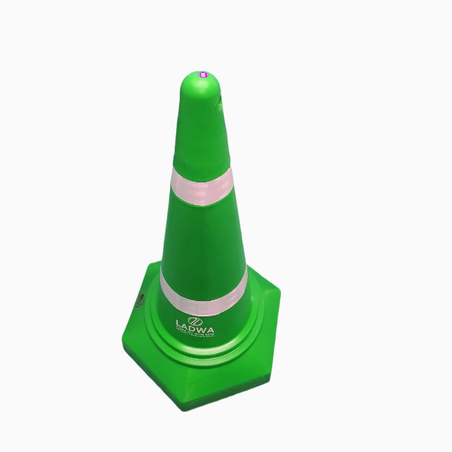 LADWA Safety Cones - Round Top-Hexa Base -Green-4.0 Kg 750mm
(Pack -1) view 2