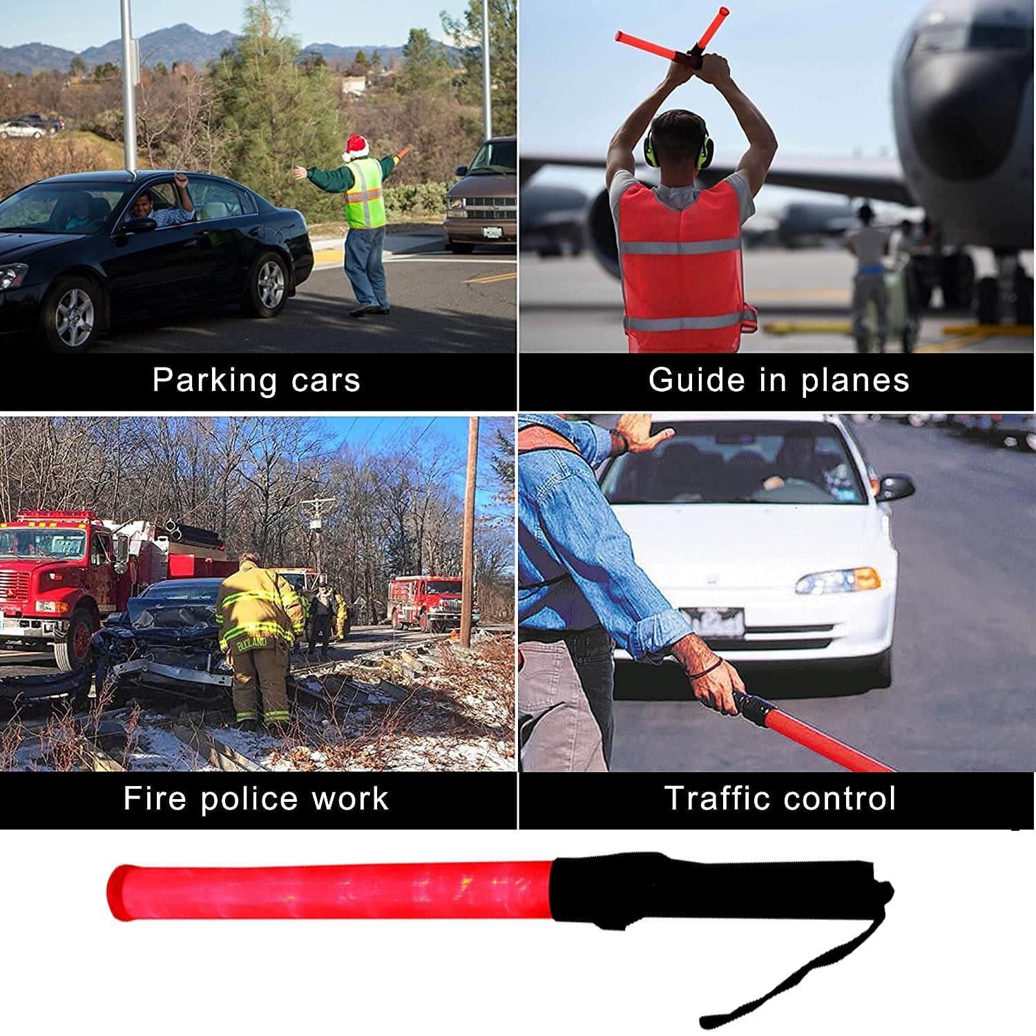 Ladwa Rechargeable Baton for Outdoor Safety Traffic Signal Warning Light Stick Baton for Parking Guides and Multipurpose (Lenght - 20 Inch) (Pack of 2) view 4