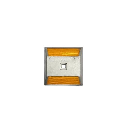 Ladwa Road Stud: Durable Aluminium Body and High-Visibility Yellow Reflector P-1