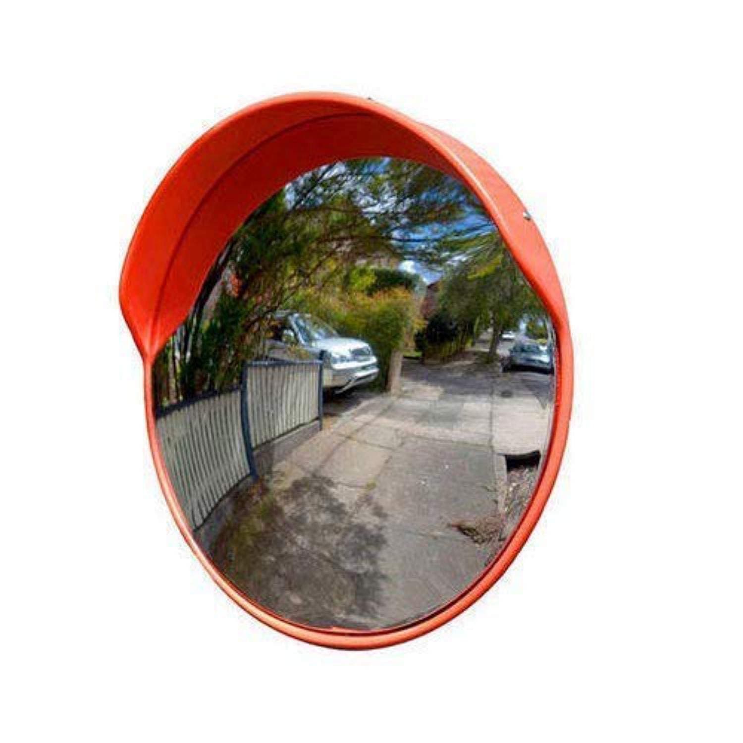 LADWA Unbreakable 24 Inch/600mm Diameter Wide Angle Convex Mirror/Security Mirror/Traffic Mirror for Road Safety with Installation Kit & Adjustable Fixing Bracket (Nuts & Bolts) (Pack of 15)
