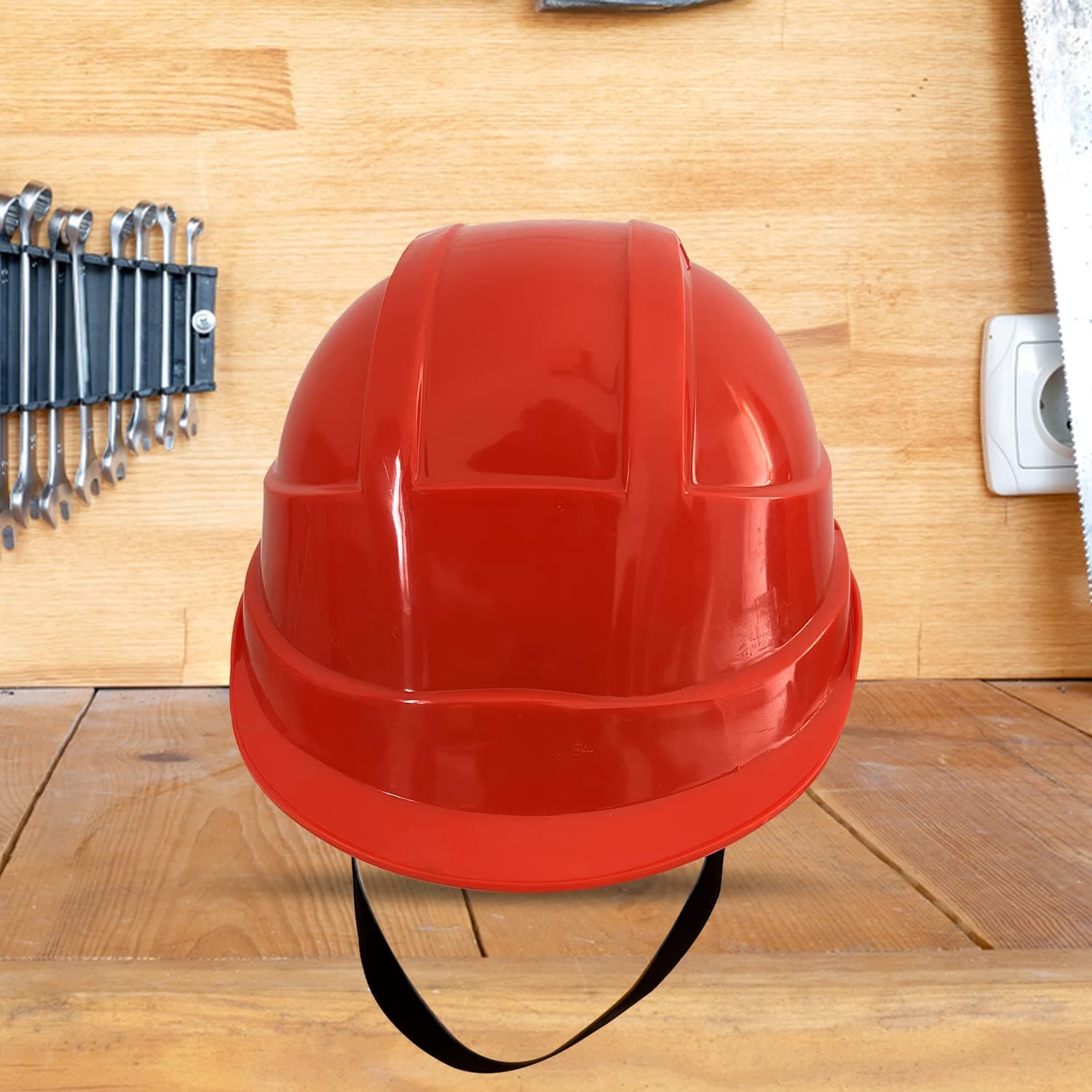 LADWA Red Heavy Duty Safety Director Helmet Head Protection for Outdoor Work Head Safety Hat with ISI Mark (Pack of 1) view 2