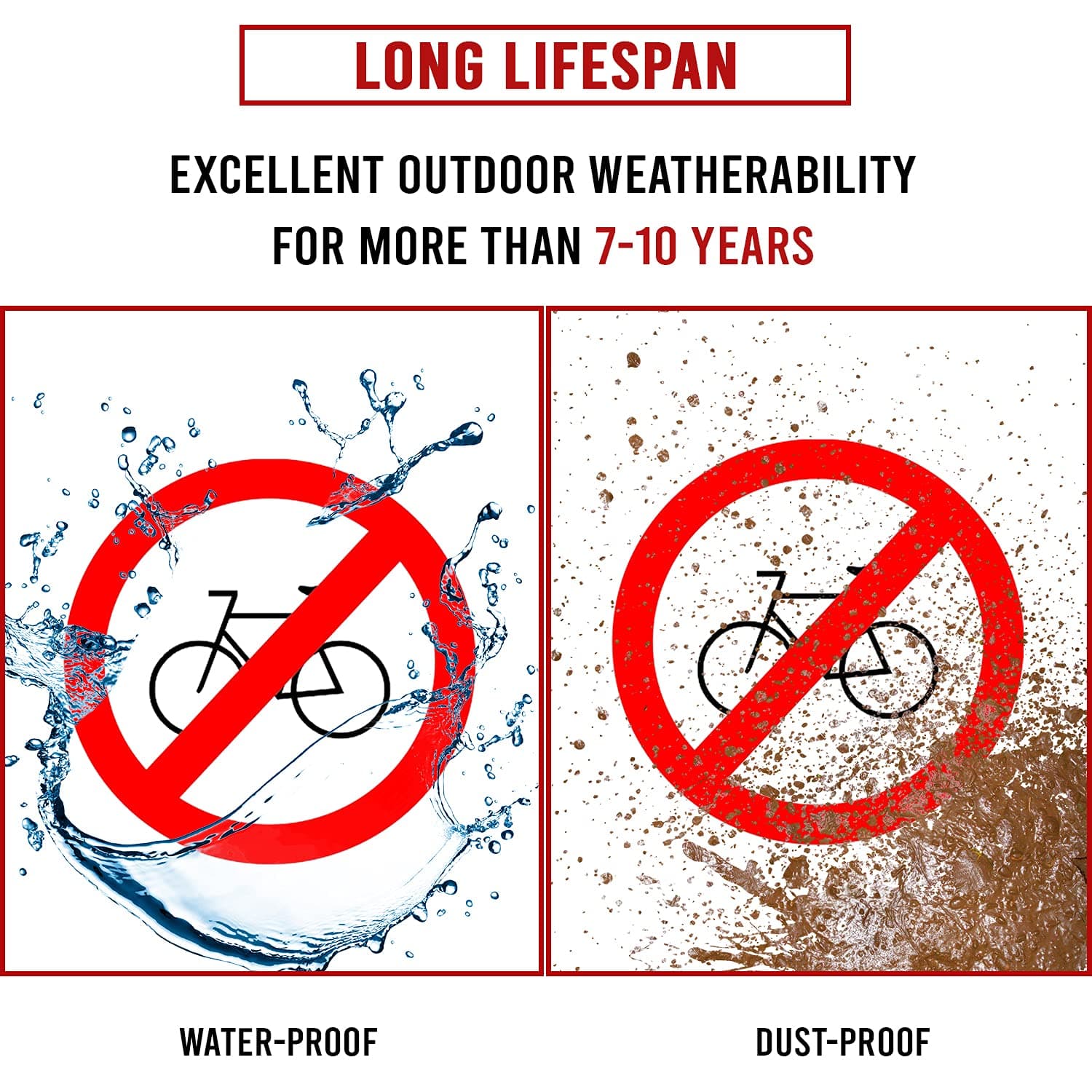 LADWA Circle Signage 600mm - Cycle Prohibited view 3