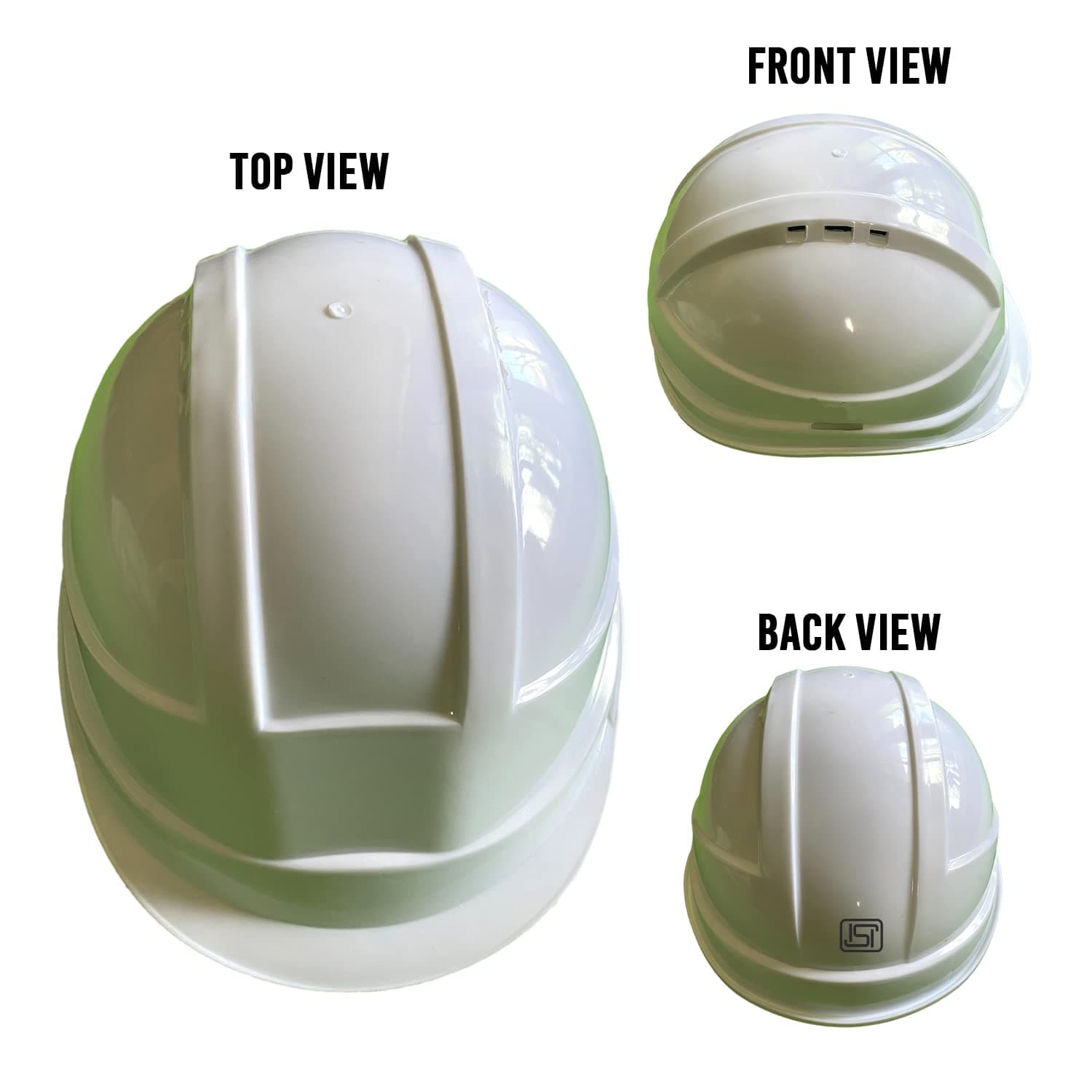 LADWA White Heavy Duty Safety Director Helmet Head Protection for Outdoor Work Head Safety Hat with ISI Mark (Pack of 1) view 2