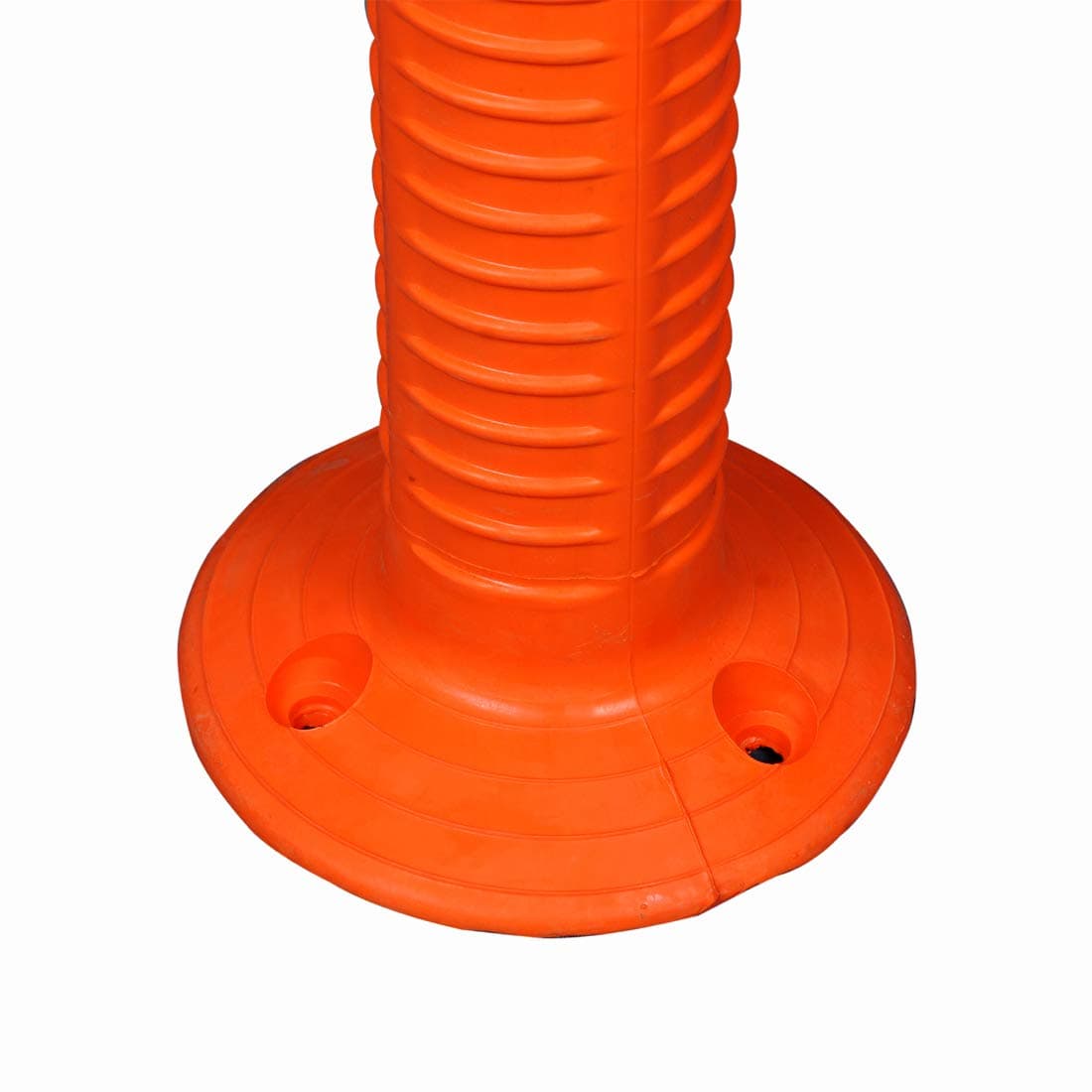 Ladwa Flexible Plastic Spring Post Barrier (Pack of 1) High Grade Elastomeric Polymer Material With 3 White Reflective Tapes Easy To Install Safety T-Top Bollard Barrier Parking Block (Orange) view 5
