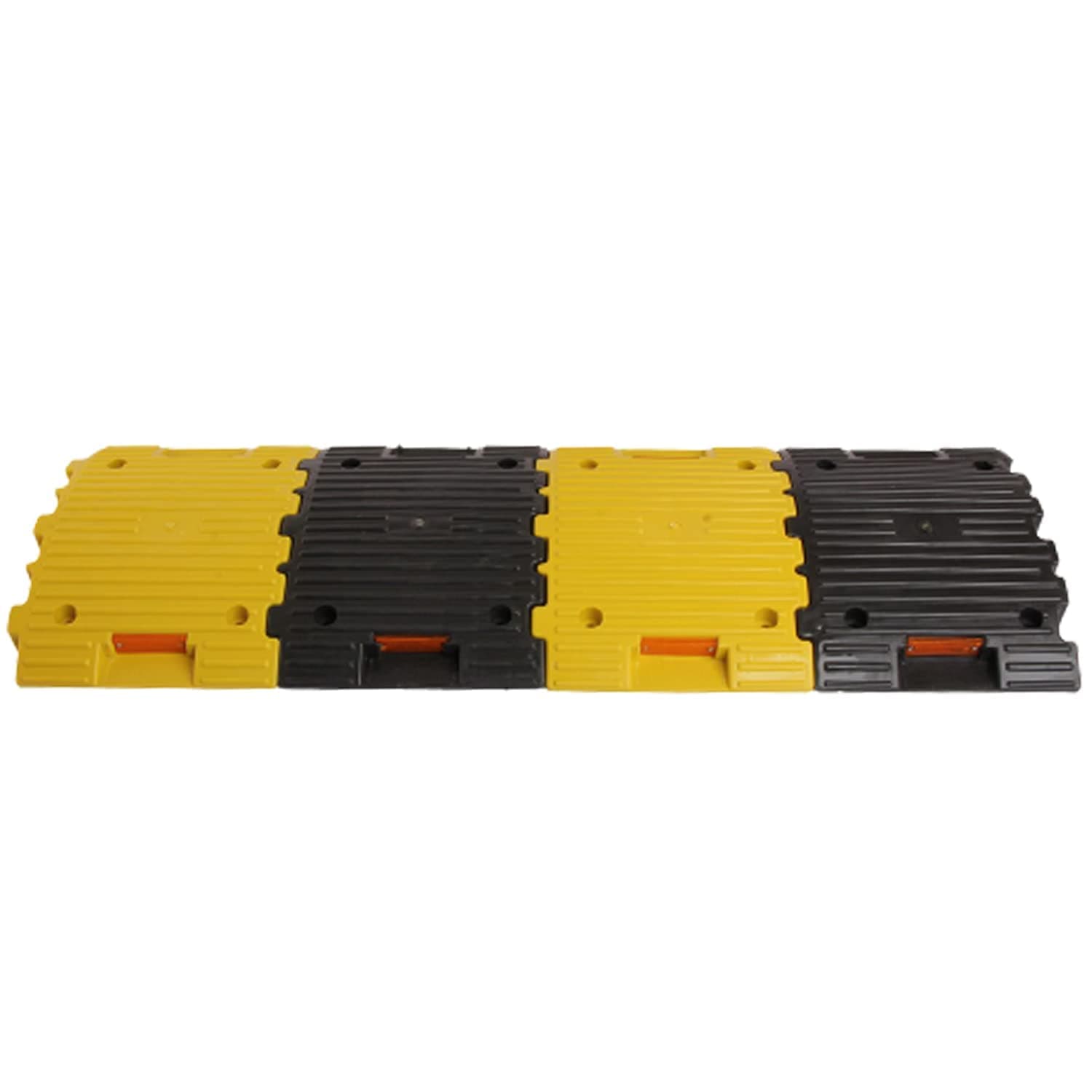 LADWA 1 Mtr 50mm Heavy Duty Plastic Road Hump Safety Speed Breaker in Black & Yellow Colour for High Visibility view 2