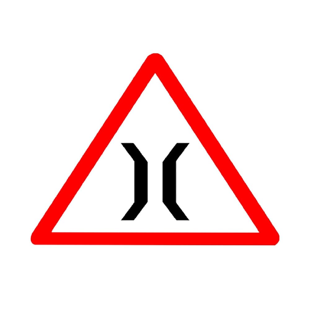 LADWA Triangle Signage 600mm - Narrow Road Ahead