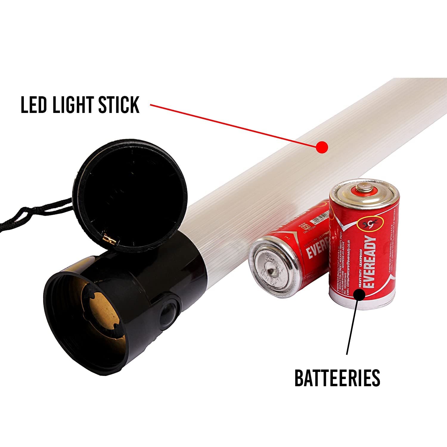 LADWA Non-Rechargeable Baton for Outdoor Safety Traffic Signal Warning Light Stick Baton for Parking Guides and Multipurpose (Lenght - 20 Inch) (Pack of 5) view 5