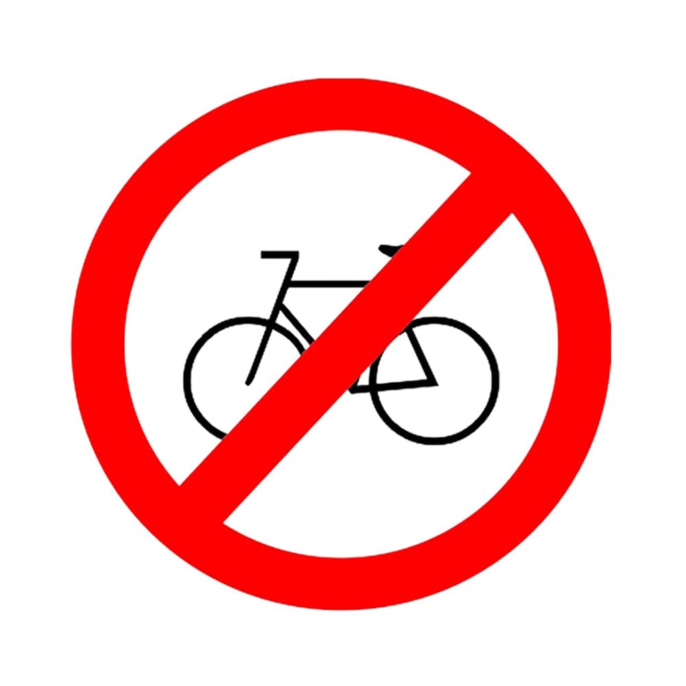 LADWA Circle Signage 600mm - Cycle Prohibited