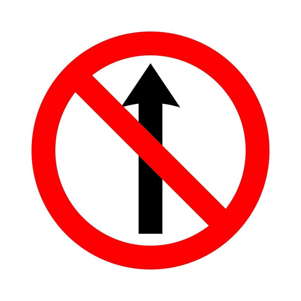 LADWA Circle Signage 600mm - No Entry Prohibited