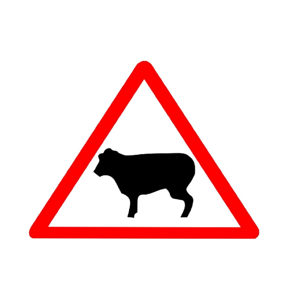 LADWA Triangle Signage 600mm - Cattle Crossing