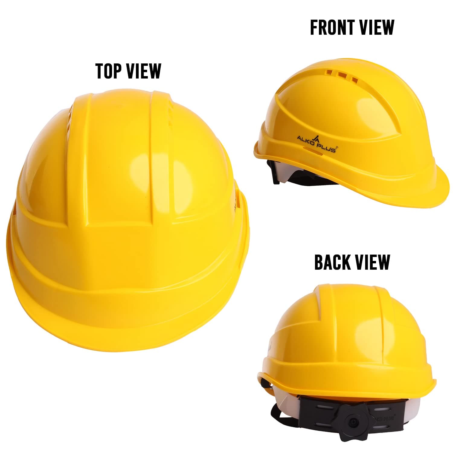LADWA Yellow Heavy Duty Safety Director Helmet Head Protection for Outdoor Work Head Safety Hat with ISI Mark (Pack of 1) view 2
