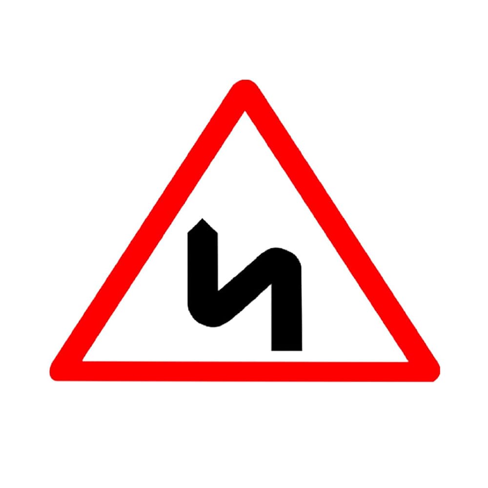 LADWA Triangle Signage 600mm - Series Of Bends