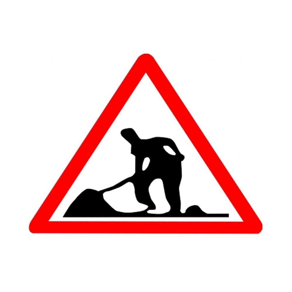 LADWA Triangle Signage 600mm - Men At Work
