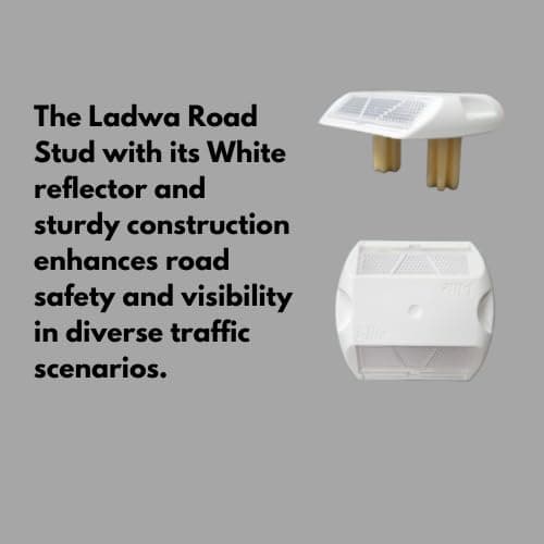 High-Quality Ladwa Road Stud with White Reflector and Shank - P-1 Ensuring Safety and Visibility view 2