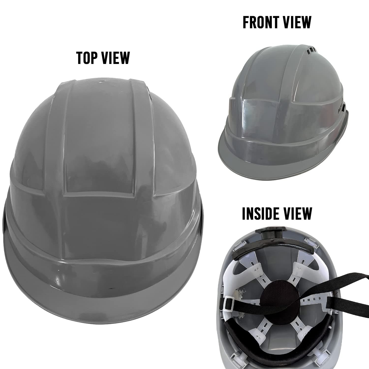 LADWA Grey Heavy Duty Safety Director Helmet Head Protection for Outdoor Work Head Safety Hat with ISI Mark (Pack of 1) view 3