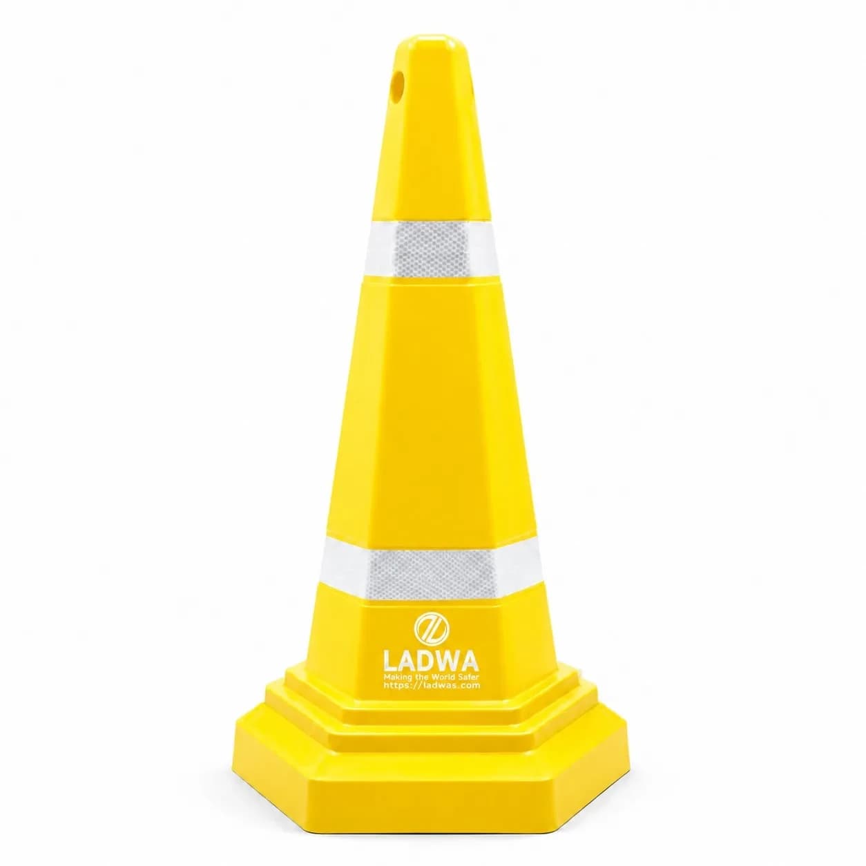 LADWA Safety Cones - Round Top-Hexa Base -Yellow-4.0 Kg 750mm
(Pack -1)