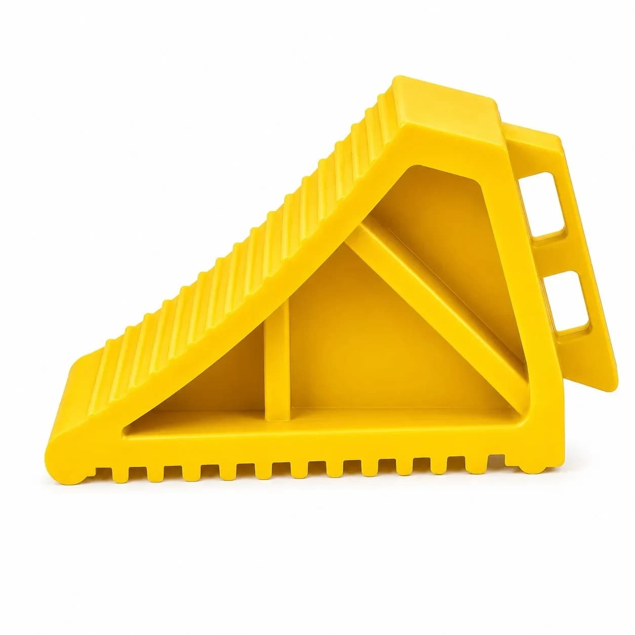 LADWA Heavy Duty Rubber Wheel Chock – Non-Slip Vehicle Stopper with Handle – Yellow Wheel Block for Car, Truck, Trailer & RV – Weather-Resistant Safety Parking Aid