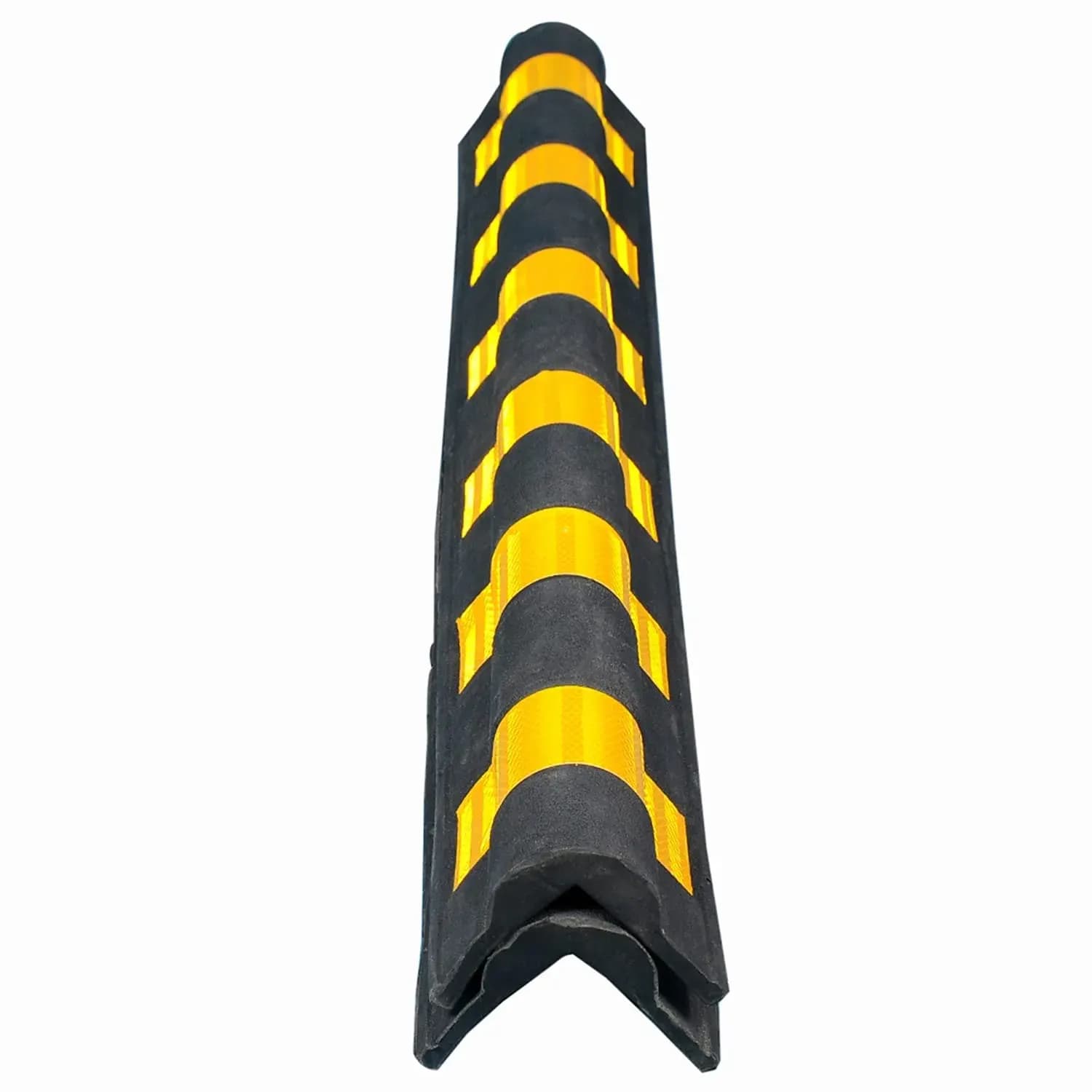 LADWA 800mm Parking Safety Pillar Guard 1 Pc Rubber Bounce-Shaped Corner Protector